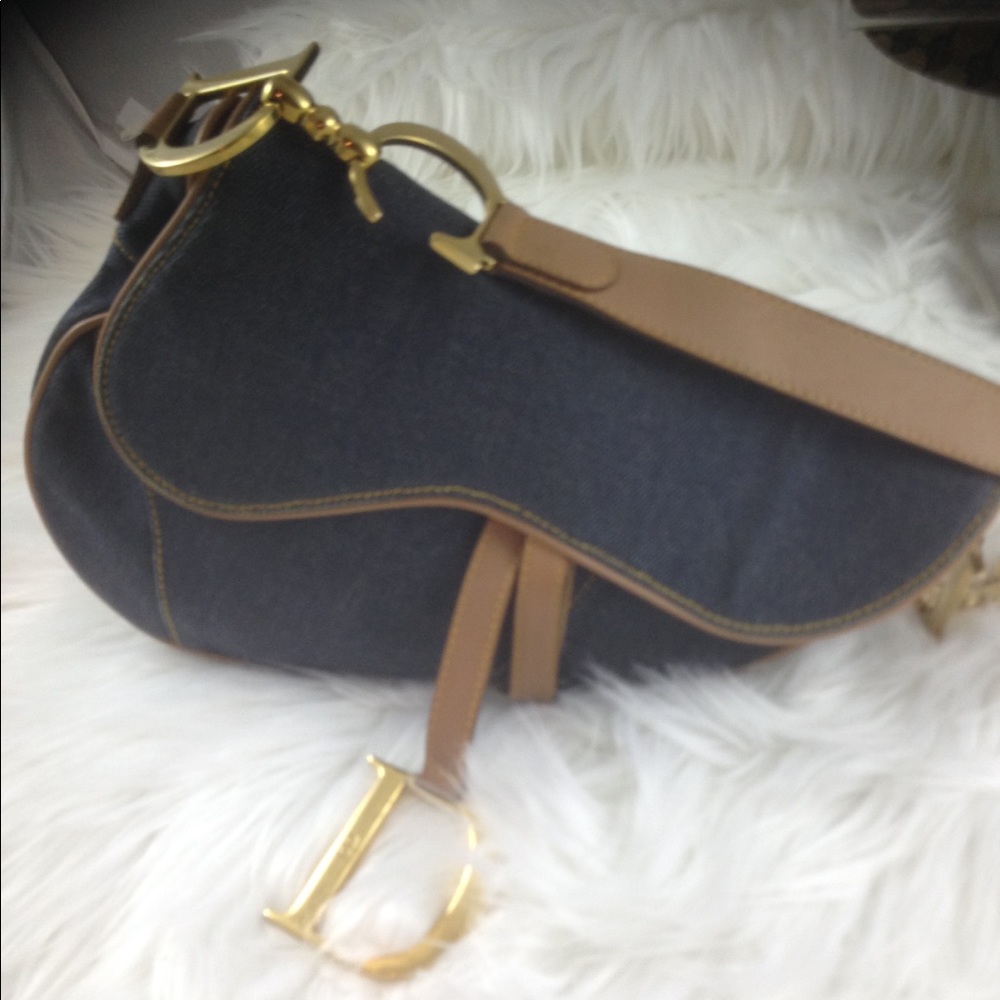 💥AUTHENTIC VINTAGE DIOR DENIM SADDLE BAG💥